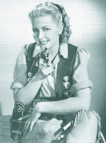Christine in a publicity still from the 1946 comedy short THREE TROUBLEDOERS align=