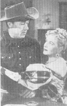 Jim Bannon and Christine in a publicity still from 1951's WANTED:  DEAD OR ALIVE