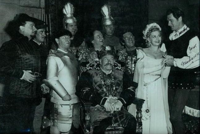 Christine and cast of 1948's "Squareheads of the Round Table"